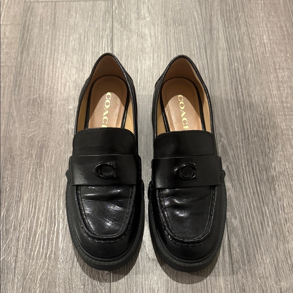 Coach Leah  Loafers Black Size 6.5 - Picture 3 of 8
